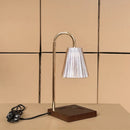 Axyaa Nordic LED Candle Table Lamp with Wood Base for Home Lighting