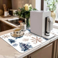 Axyaa Christmas Silhouette Drying Mat: Non-Slip Absorbent Kitchen Counter Mat