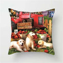 Axyaa Pet Dogs Cartoon Style Pillow Case Home Decor Cushion Sofa Square Pillowcase