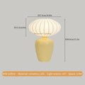 Axyaa Kids Ceramic Desk Lamp Vintage Silk Table Light for Bedroom Study