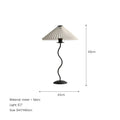 Axyaa Pleated Fabric LED Floor Lamp for Modern Living Room Decor