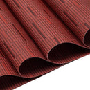 Axyaa Wedge PVC Placemats Set Burgundy Red Wipe Clean Heat-Resistant Table Mats