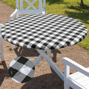 Axyaa Waterproof Elastic Round Tablecloth for Home Decoration and Parties