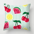 Axyaa Tropical Fruits Cushion Cover Watermelon Pineapple Decorative Pillow Case
