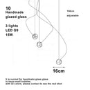 Axyaa Glazed Glass Bubble Pendant LED Light Fixture