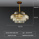 Axyaa Luxury Gold Crystal Chandelier for Living Room Villa Kitchen Decor
