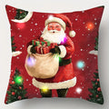 Axyaa LED Christmas Pillowcase with Santa Claus Snowman Reindeer Pattern