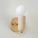 Axyaa Nordic Wood LED Wall Sconce Pull Chain Switch Stair Light