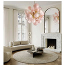 Axyaa Pink Glass Ball Pendant Light - Villa Staircase Chandelier