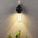 Axyaa Retro Hemp Rope Wall Sconce | Country Loft Vanity Light for Indoor Living Space