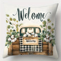 Axyaa Floral Pattern Print Pillowcase for Living Room Sofa or Bedroom Decor