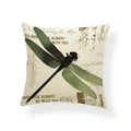 Axyaa Dragonfly Pattern Cushion Cover, Blue Butterfly Leaves 45x45cm