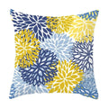 Axyaa Yellow Floral Geometric Pillowcase for Home Decor
