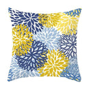 Axyaa Yellow Floral Geometric Pillowcase for Home Decor