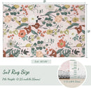 Axyaa Retro Floral Print Soft Living Room Carpet - Nordic Style Bedside Rug