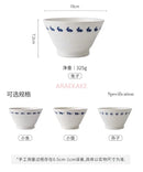 Axyaa Ceramic Rice Bowls Set for Couples - Elegant Tableware and Housewarming Gifts