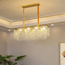 Axyaa Gold Crystal Chandelier for High Ceiling Villa Décor