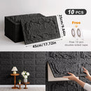 Axyaa 3D Stereo Rock Brick Wall Stickers | Self-Adhesive Slate Tiles | Indoor/Outdoor Décor
