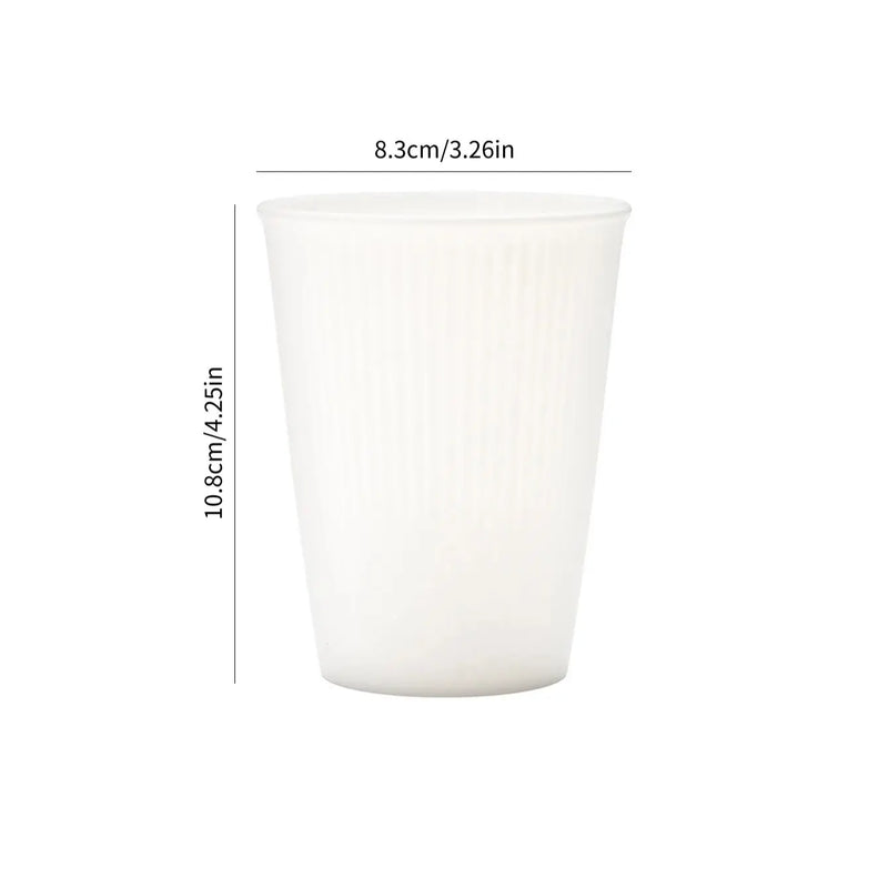 Axyaa White Plastic Reusable Cups Set for Home Kitchen Dining Camping