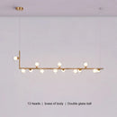 Axyaa Nordic Glass Chandelier Pendant Lamp for Modern Living Room Decor
