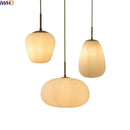 Axyaa Japanese Style LED Glass Copper Pendant Chandelier Fixture