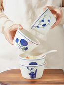 Axyaa Ceramic Rice Bowl - Elegant Tableware for Home - Small and Beautiful