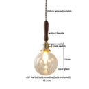 Axyaa Nordic LED Pendant Lamp Walnut Copper Glass Hanging Light Fixtures