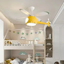 Axyaa Helicopter Fan Chandelier Cartoon Ceiling Lamps LED Fixture for Children's Bedroom