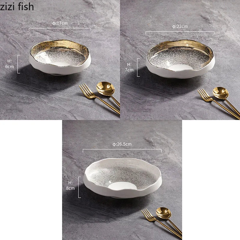 Axya Ceramic Salad Soup Pasta Dessert Snack Bowl Set - Restaurant Quality Tableware