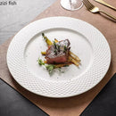 Axyaa Matte Ceramic Steak Plate Dessert Pasta Serving Dish Circular Flat Tableware