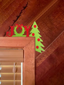 Axyaa Christmas Tree Door Topper Decoration Festive Holiday Hanging Decor for Entryways Home