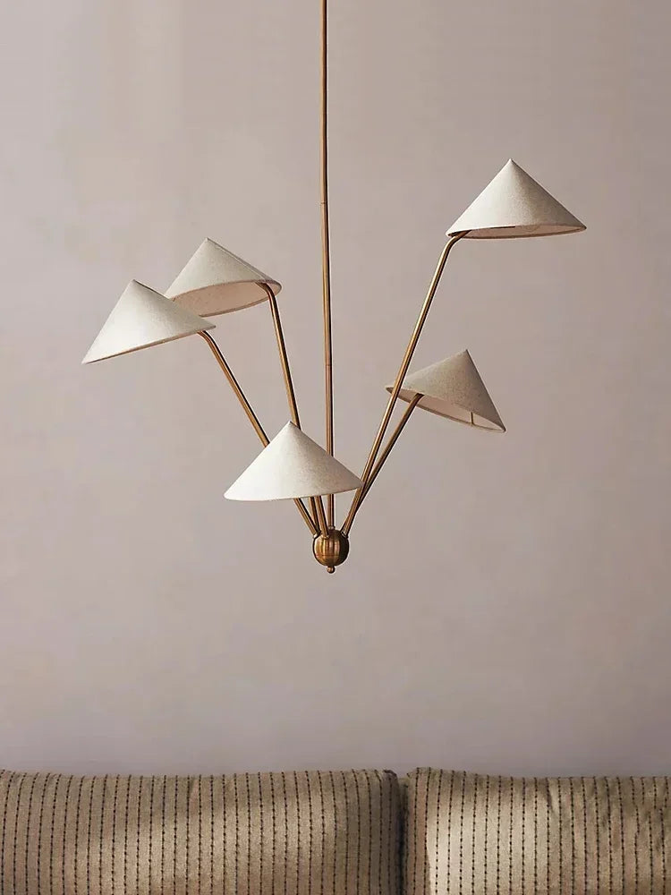 Axyaa Wabi Sabi Cloth Ceiling Pendant Chandelier for Living Room Decor