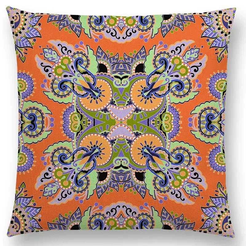 Axyaa Boho Paisley Floral Navajo Geometric Fantasy Pillowcase Suite.