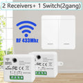 Axyaa Wireless RF 433Mhz Wall Switch 1/2/3 Gang LED Panel Remote Control 10A 100-240V