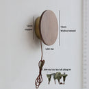 Axyaa Brass Japan Style Wooden Bedside Wall Light Fixture Simple LED Balcony Bedroom Lamp