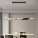 Axyaa Crystal Chandelier: Modern Stair Pendant Lamp for Living Room Interior Lighting