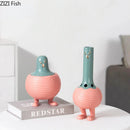 Axyaa Cartoon Ceramic Vase Jewelry Box Ornaments Dried Flower Living Room Arrangement Vase