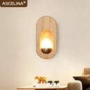 Axyaa Wooden LED Wall Lamp: Minimalist Nordic Decor for Home Illuminations
