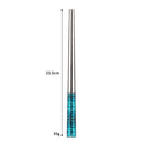 Axyaa Stainless Steel & Wooden Chopsticks Dinnerware Set