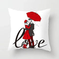 Axyaa Red Cartoon Cushion Cover 45x45cm - Modern Leisure Home Decor Pillow