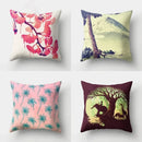 Axyaa Ginkgo Biloba Tree Leaves Cushion Pillowcase: Four Season Natural Landscape Home Decor