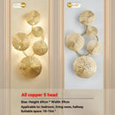 Axyaa Gold Lotus Leaf LED Wall Sconce - Modern Living Room Decor Lighting