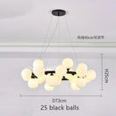 Axyaa Modern Gold Magic Bean Glass Ball Pendant Lamp DNA Molecular Hanging Light