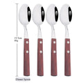Axyaa Stainless Steel Silverware Set - 4/6/10Pcs Dinner Spoons Cutlery Kitchen Dinnerware