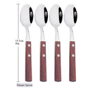 Axyaa Stainless Steel Silverware Set - 4/6/10Pcs Dinner Spoons Cutlery Kitchen Dinnerware