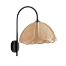 Axyaa Nordic Style Flower Wall Lamp for Small Bedroom, Black Pendant Light