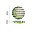 Axyaa Hand-Drawn Green Stripe Ceramic Coffee Cup with Breakfast Plate - Creative Tea Mug