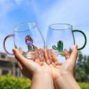 Axyaa 3D Animal Glass Mug Cup for Girls Kids Lovers Wedding Gift