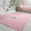 Pink Coral Velvet Carpet by Axyaa: Plush Living Room Rug for Home Decor and Kids Room