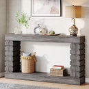 Axyaa Wood Console Table with Storage, Narrow Sofa Entryway Table for Living Room